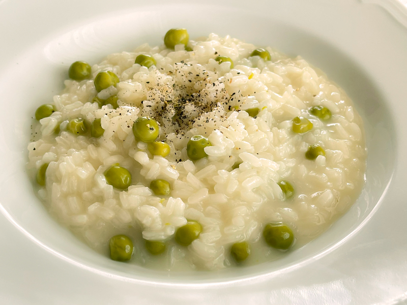 イタリア産　フレッシュ・ピゼッリ（グリーンピース）のリゾット