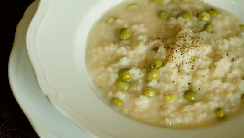 イタリア産　フレッシュ・ピゼッリ（グリーンピース）のリゾット