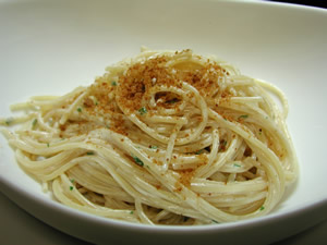 ピアッティのレシピ：ボッタルガのクリームスパゲッティ